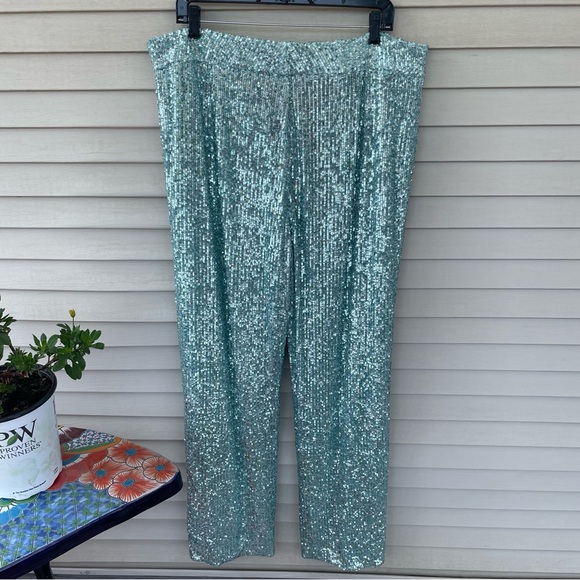 Saint Art NESSA Sequin Pant in Glacier Size XXL (NWT) - Picture 3 of 8